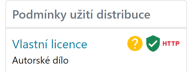 Vlastní podmínky užití