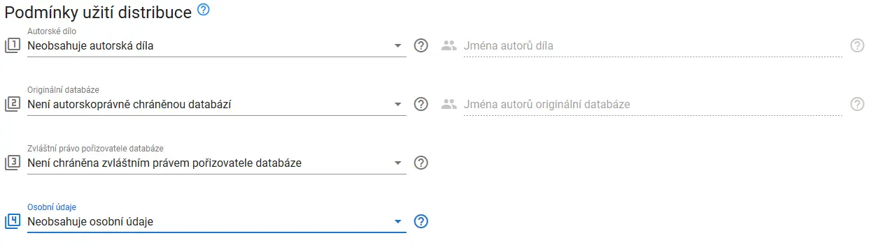 Osobní údaje - ne